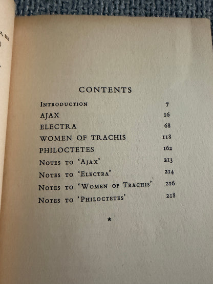 1954 Electra & Other Plays translated by E. F. Watling (Penguin Classics)