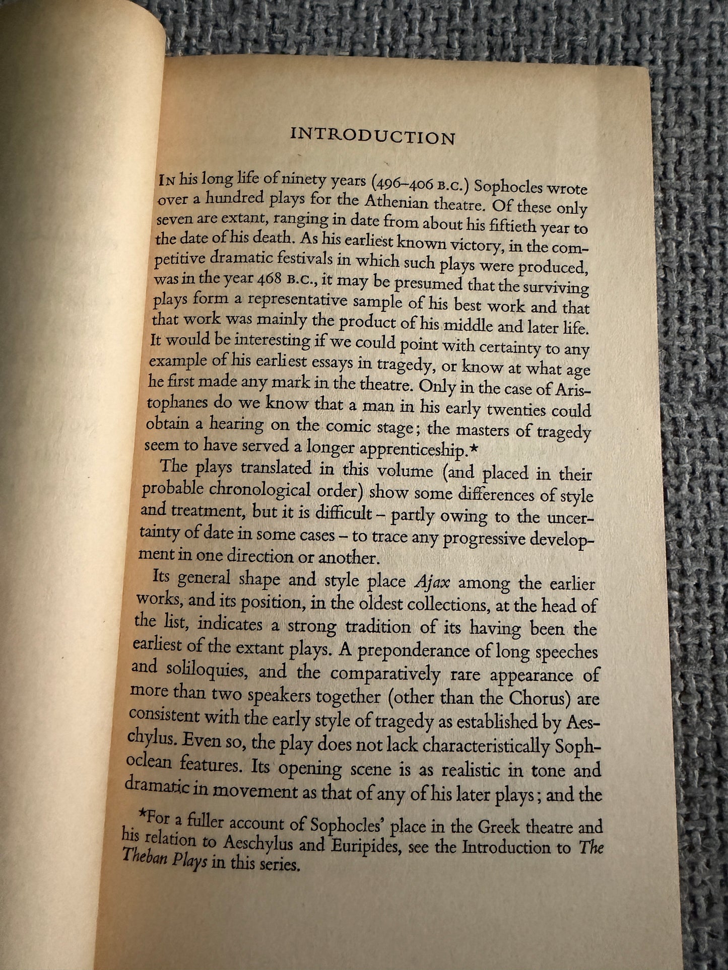 1954 Electra & Other Plays translated by E. F. Watling (Penguin Classics)