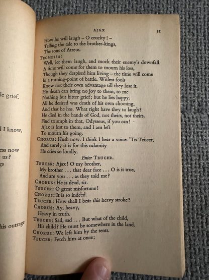 1954 Electra & Other Plays translated by E. F. Watling (Penguin Classics)