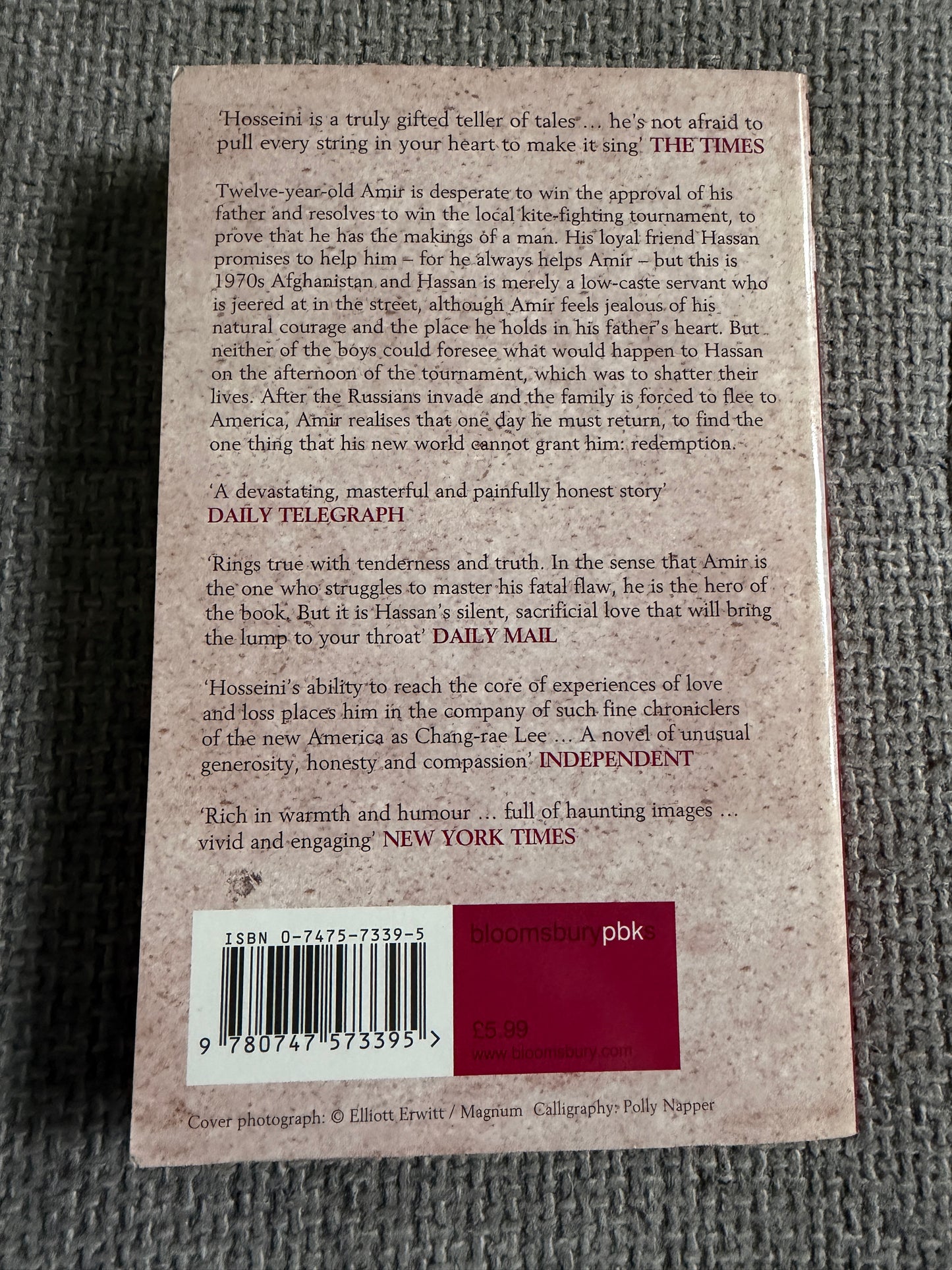 2004 The Kite Runner - Khaled Hosseini (Bloomsbury)