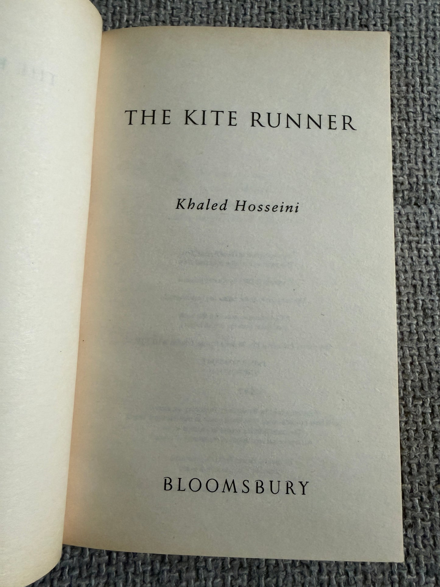 2004 The Kite Runner - Khaled Hosseini (Bloomsbury)