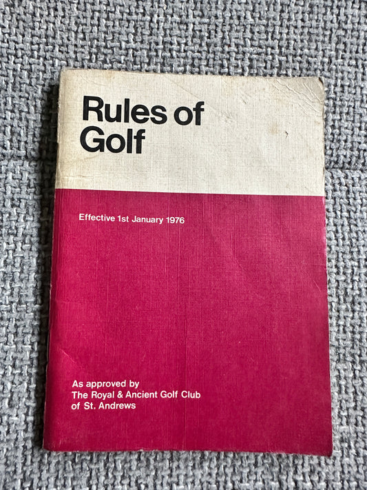 1976 The Rules Of Golf (Royal & Ancient Golf Club St.Andrews)