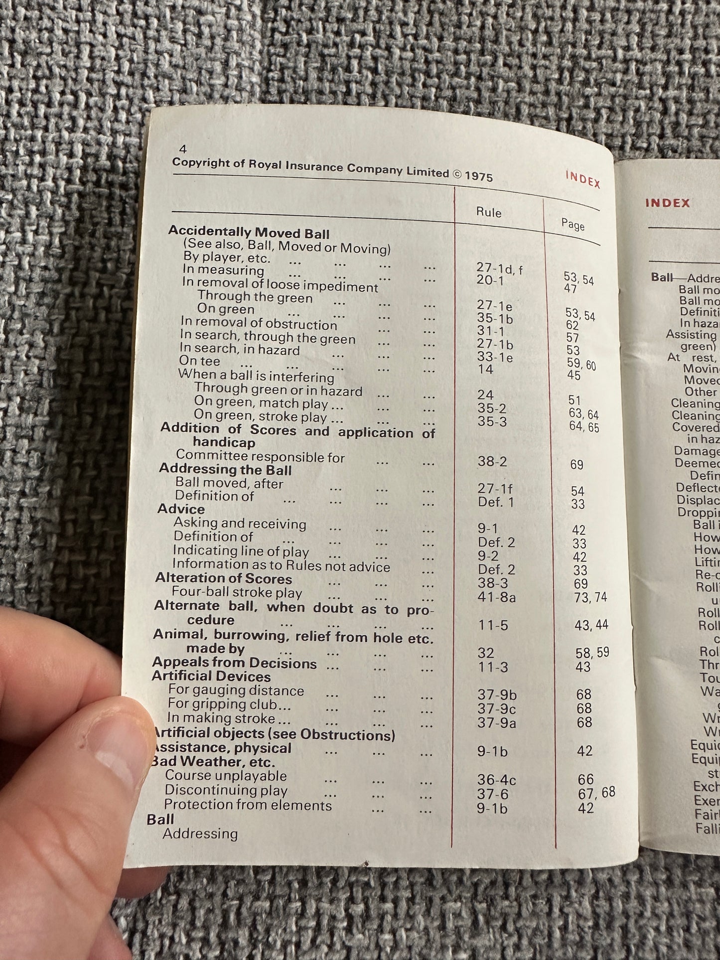 1976 The Rules Of Golf (Royal & Ancient Golf Club St.Andrews)