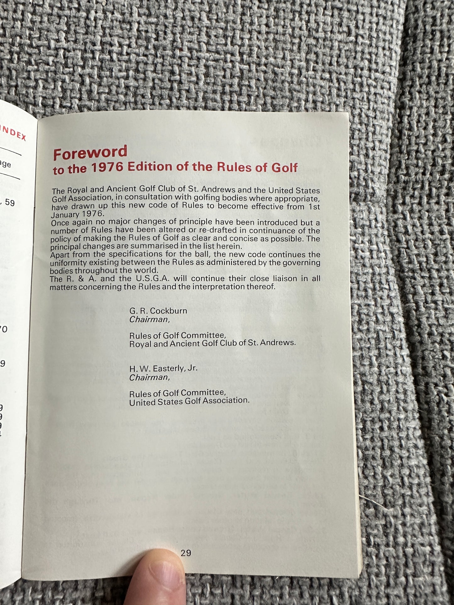 1976 The Rules Of Golf (Royal & Ancient Golf Club St.Andrews)