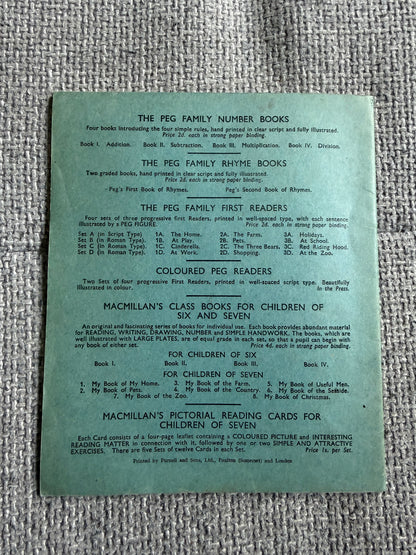 1940 The Peg Family Number Books No.3  (MacMillan & Co Ltd)