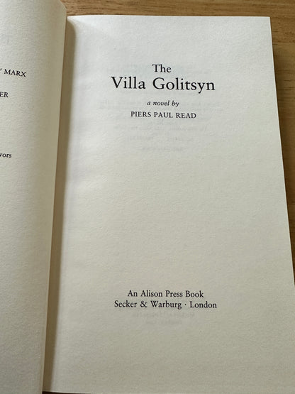 1981*1st* The Villa Golitsyn - Piers Paul Read(The Alison Press / Secker & Warburg)