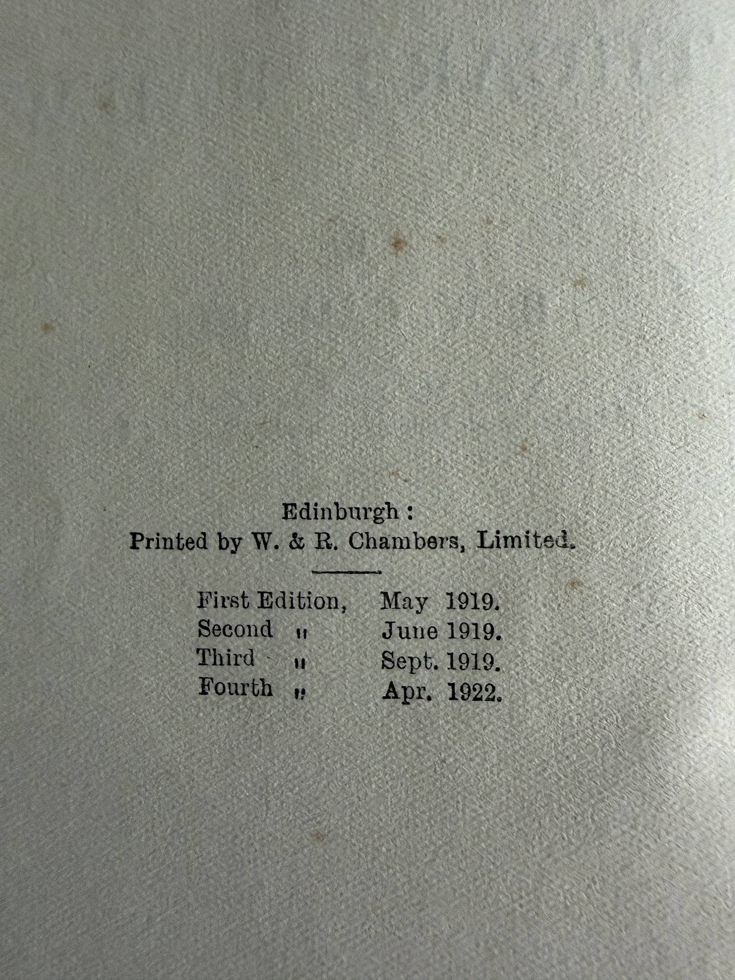 1922 Snooker Tam Of The Cathcart Railway - R. W. Campbell (W. & R. Chambers Ltd)