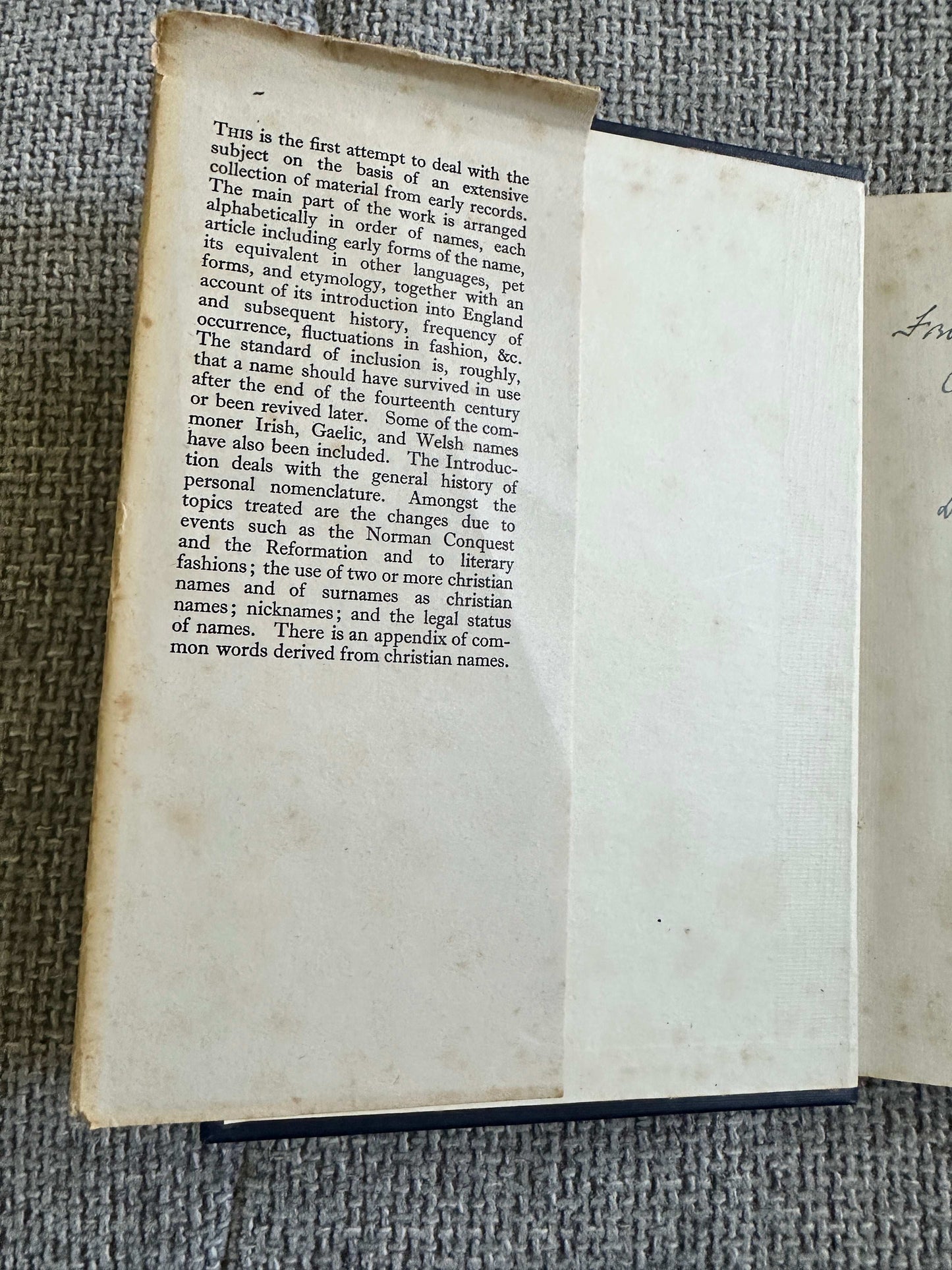 1945*1st* The Oxford Dictionary Of English Christian Names - E. G. Withycombe (Clarendon Press Oxford)
