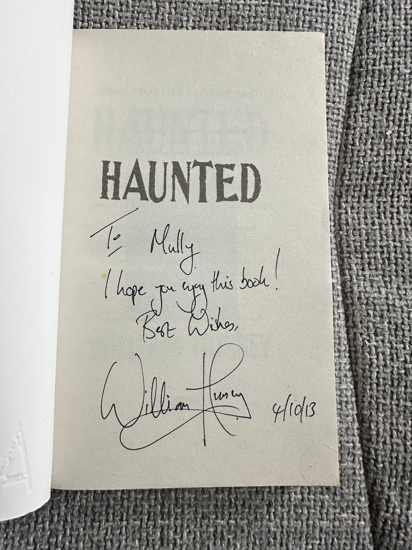 2013*Signed 1st* Haunted - William Hussey(Oxford University Press)