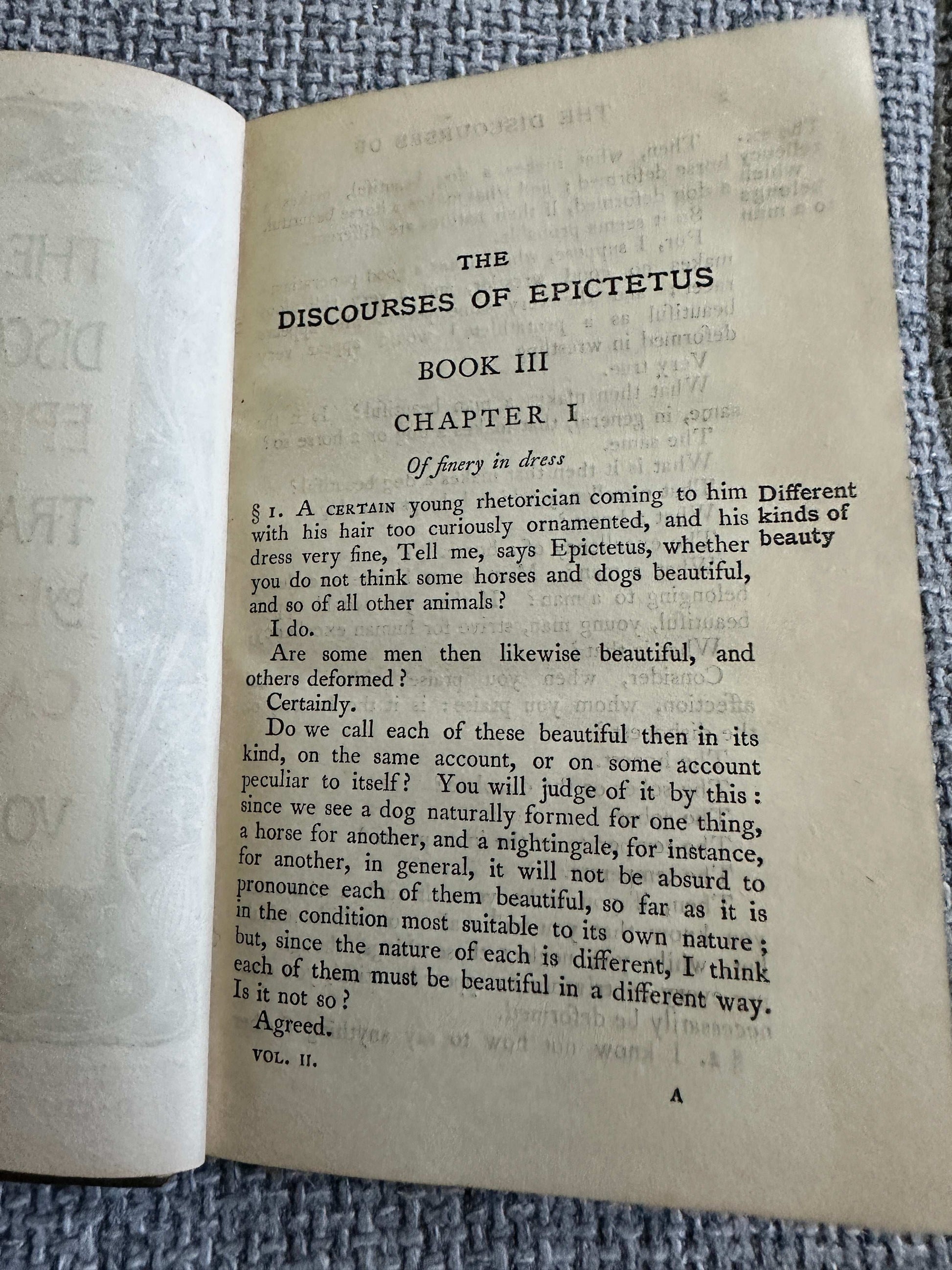 1899 The Moral Discourses Of Epictetus Translated By Elizabeth Carter (Volume II) J. M. Dent & Co