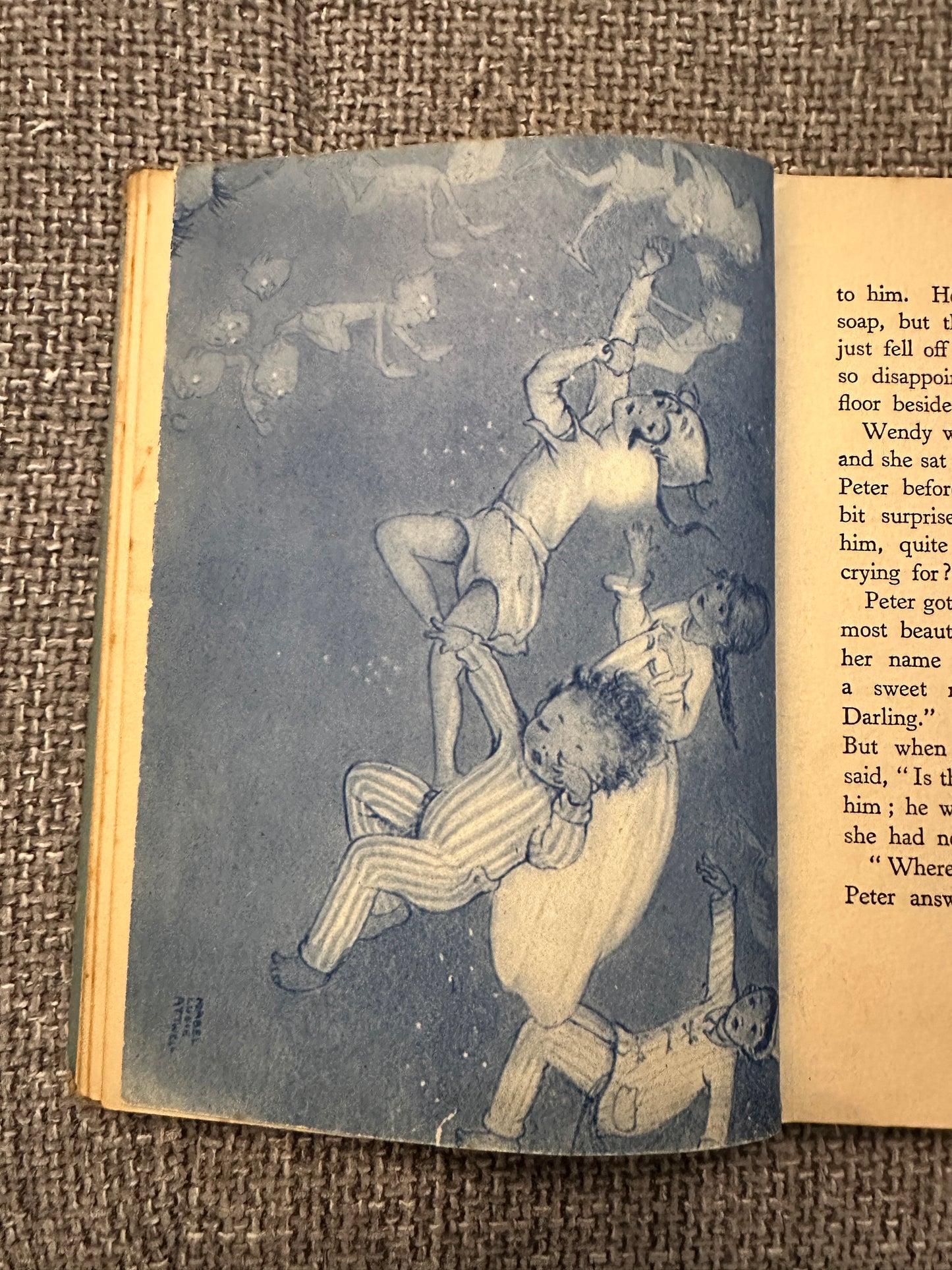 1946 J. M. Barrie’s Peter Pan & Wendy retold by May Byron(Mabel Lucie Attwell Illust)Hodder & Stoughton