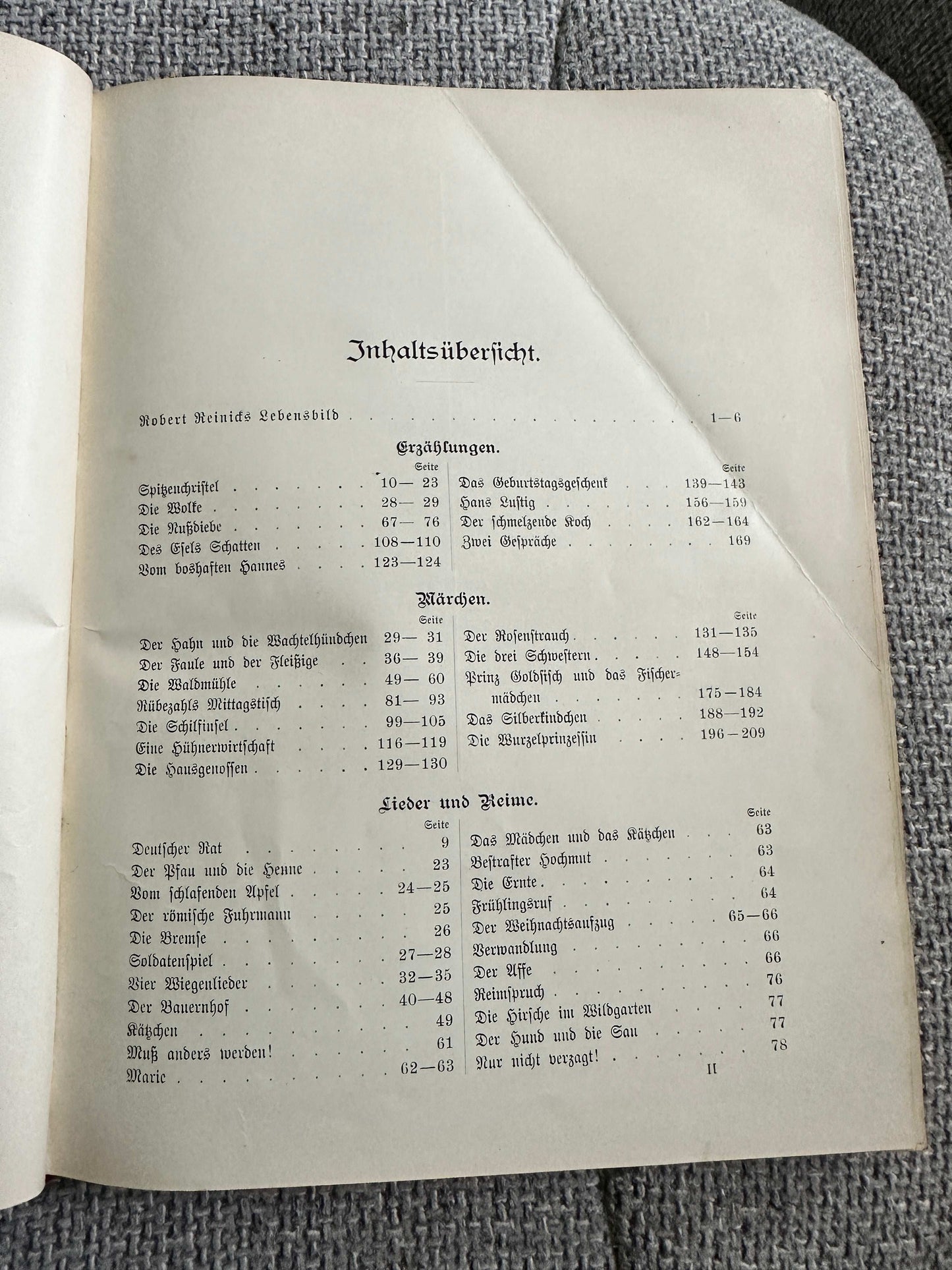 1912 Märchen Leider & Gefchichtenbuch - Robert Reinicks (Bielfeld & Leipzig) Fairy Stories