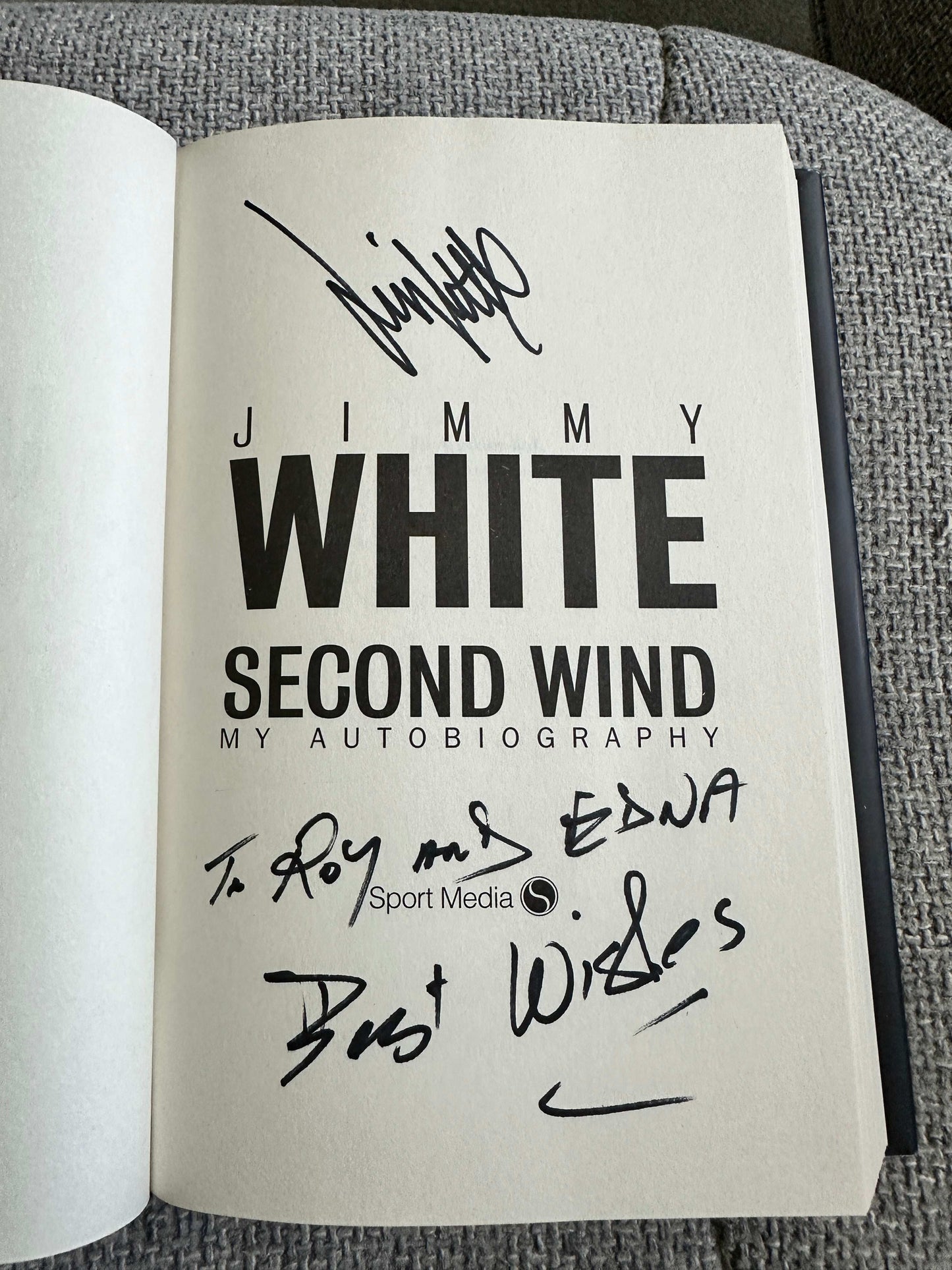 2014*SIGNED 1st* Second Wind: My Autobiography - Jimmy White (Sport Media)