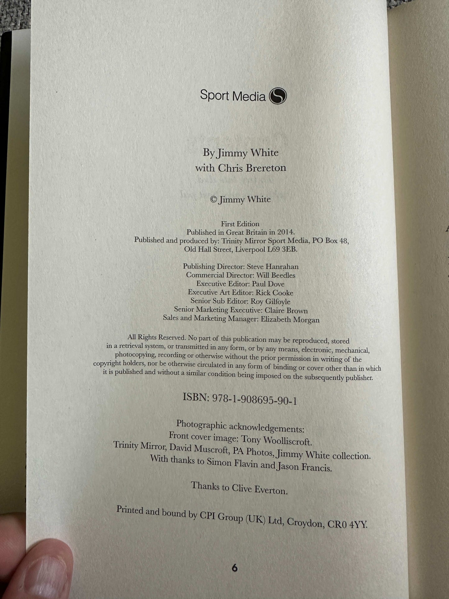 2014*SIGNED 1st* Second Wind: My Autobiography - Jimmy White (Sport Media)