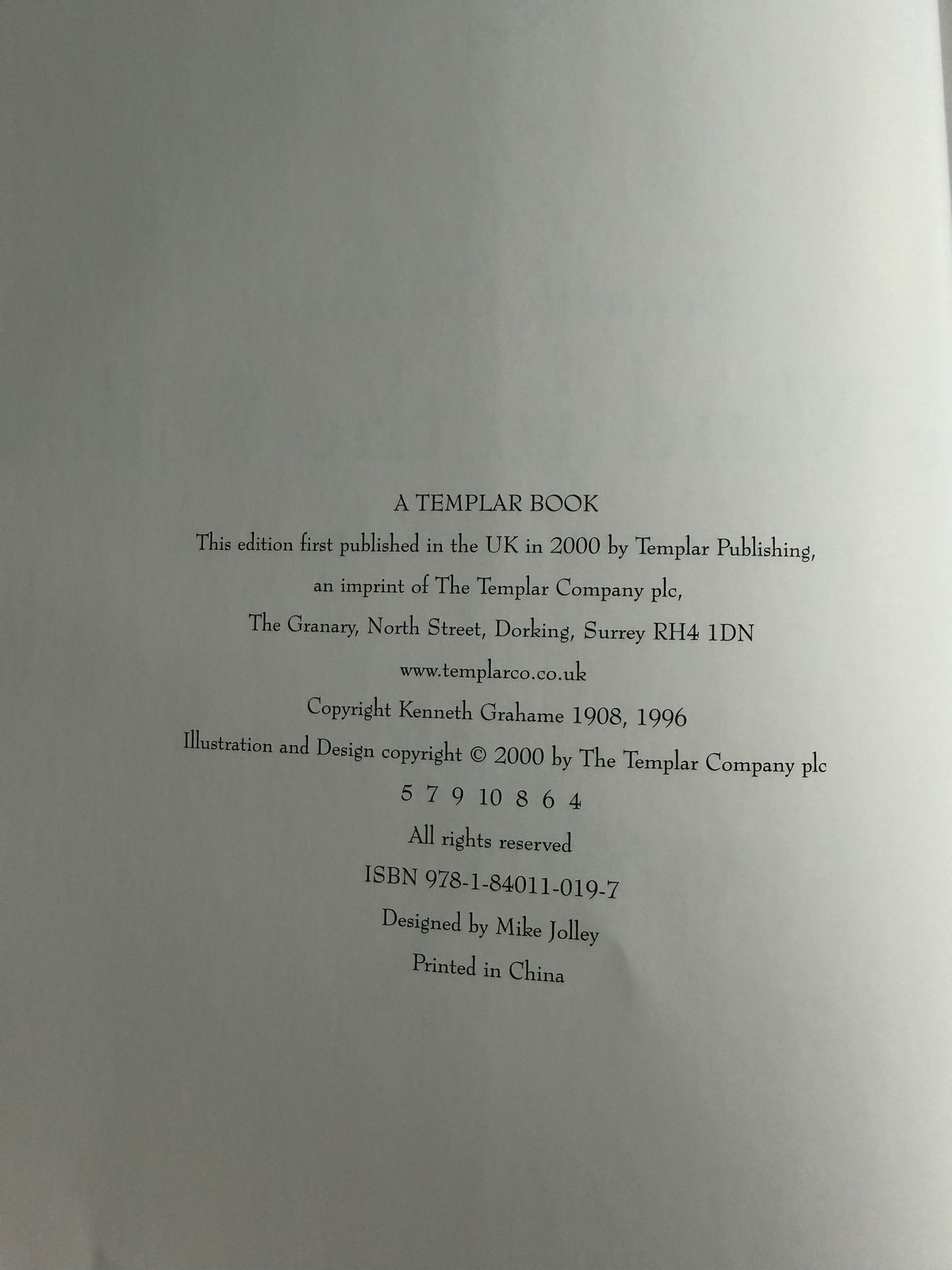 2000 The Wind In The Willows - Kenneth Grahame (Helen Ward Illustrated) Templar Classics