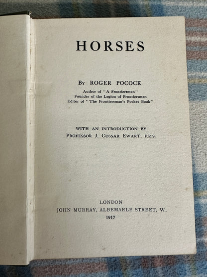1917 Horses - Roger Pocock(John Murray)