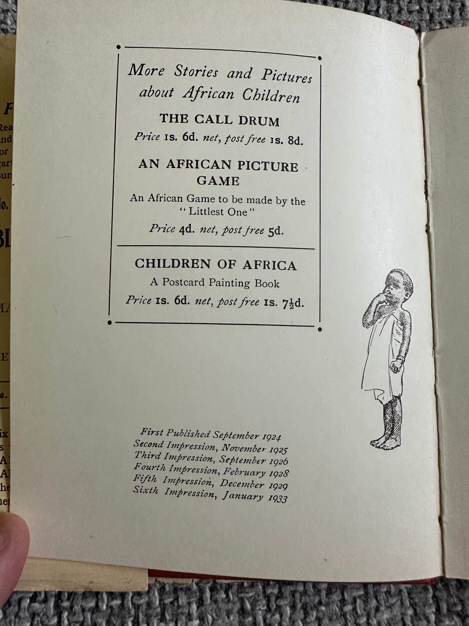 1933 Kembo A Little Girl Of Africa (The Nursery Series) Winifred E. Barnard (Elsie Anna Wood Illust)Edinburgh House Press