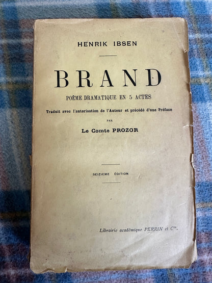 1926 Brand - Henrik Ibsen(Perrin & Co)