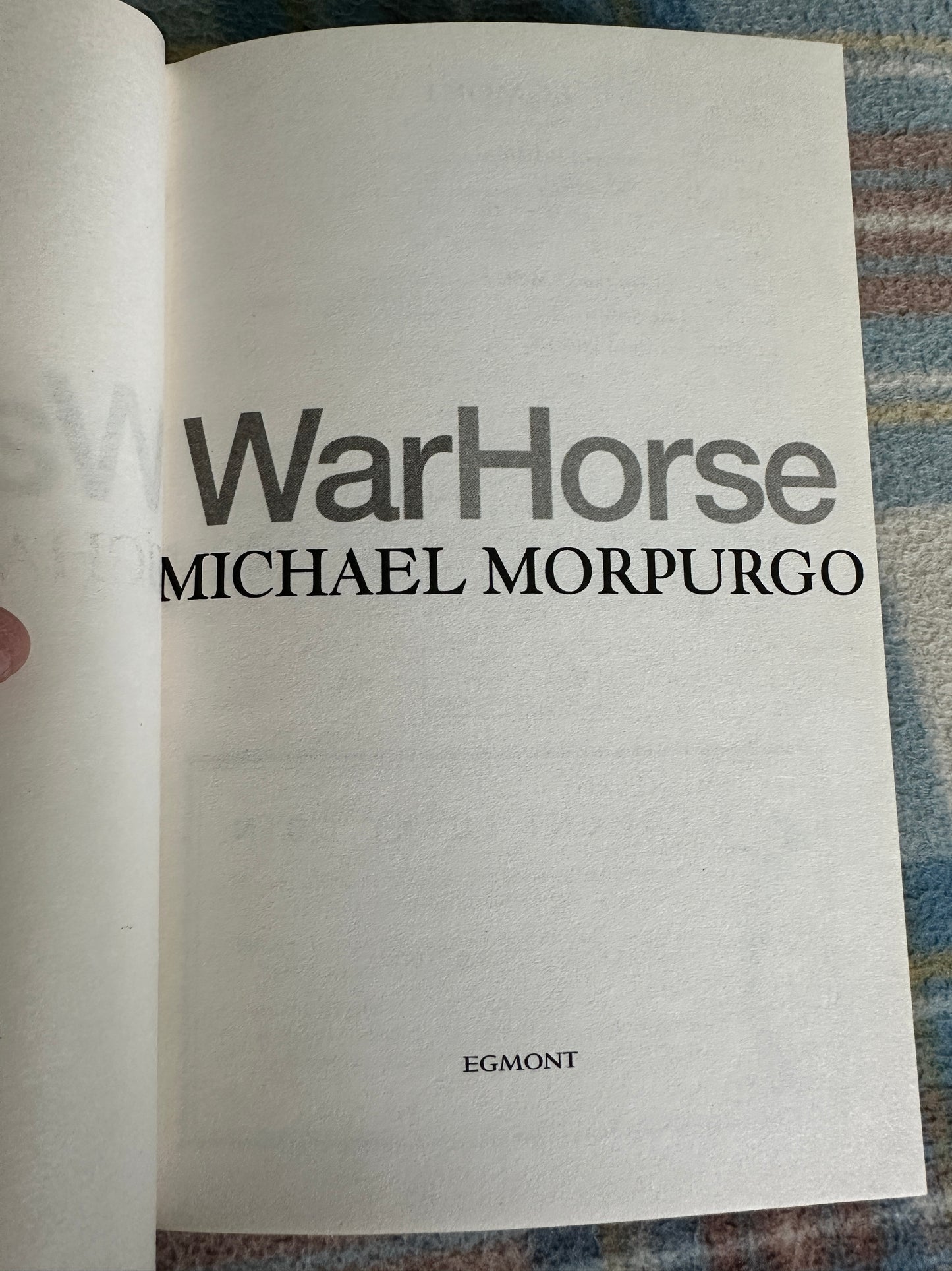 2012*1st* War Horse - Michael Morpurgo(Egmont)