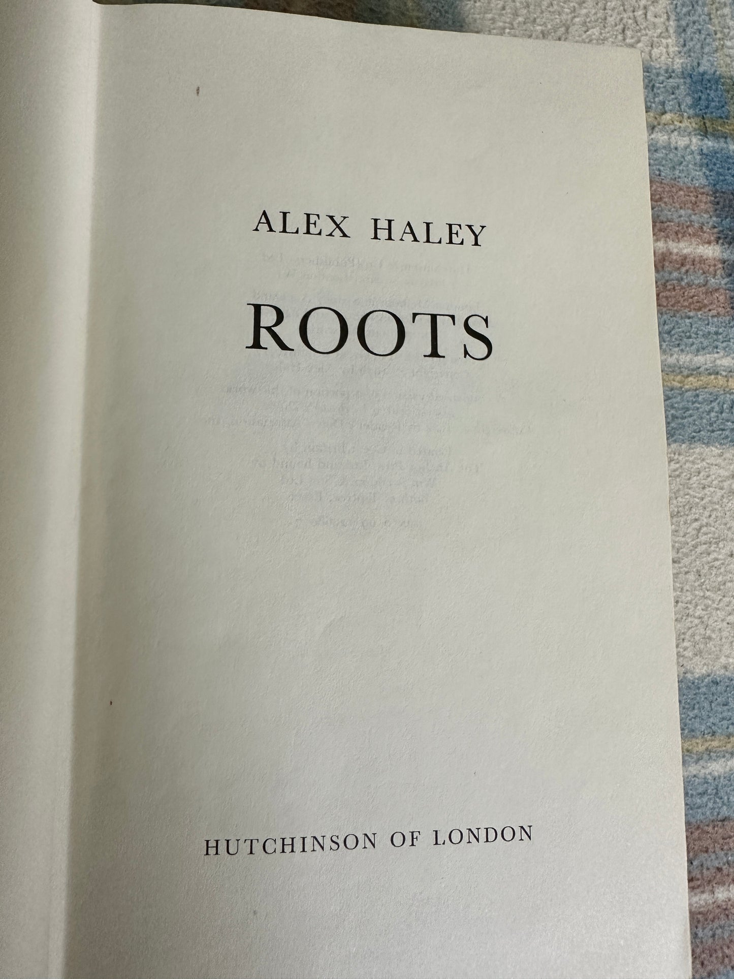 1977*1st* Roots - Alex Haley(Hutchinson)