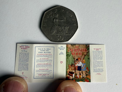 The Enchanted Wood 1:12 scale 2x3 detachable dust jacket opening book text and images not the full book for collectors
