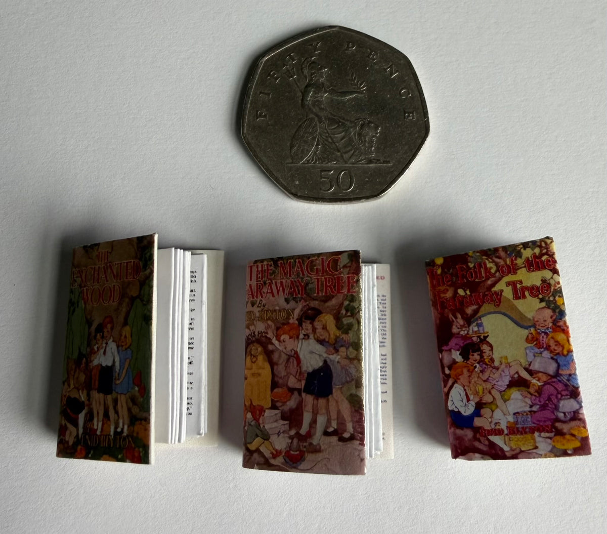 The Enchanted Wood 1:12 scale 2x3 detachable dust jacket opening book text and images not the full book for collectors