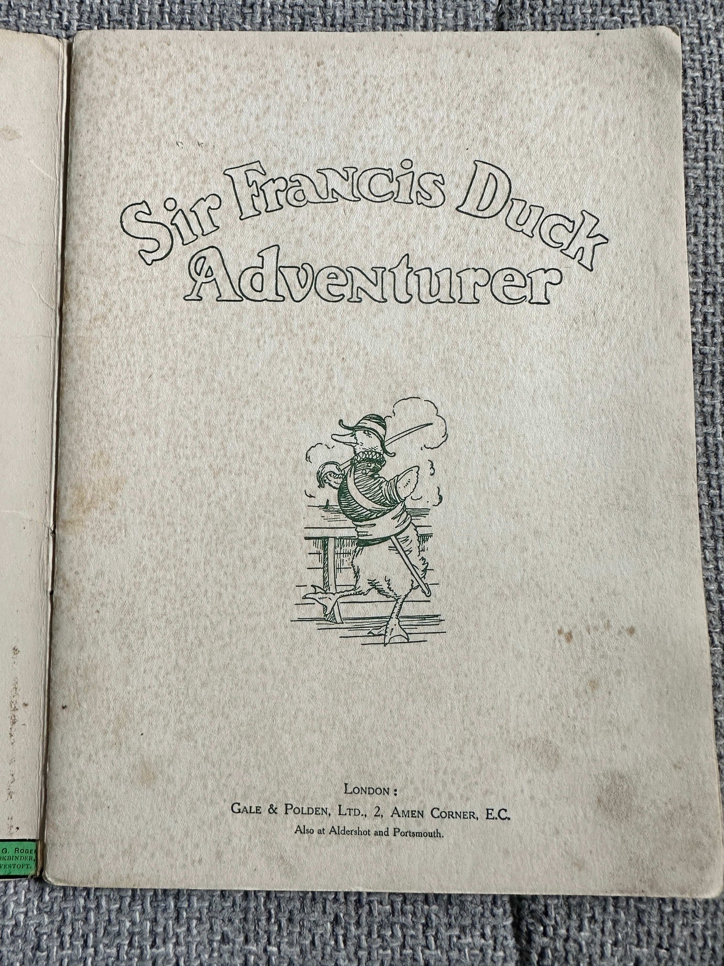 1916*1st* Sir Francis Duck Adventurer - Ernest Aris (Gale & Polden)