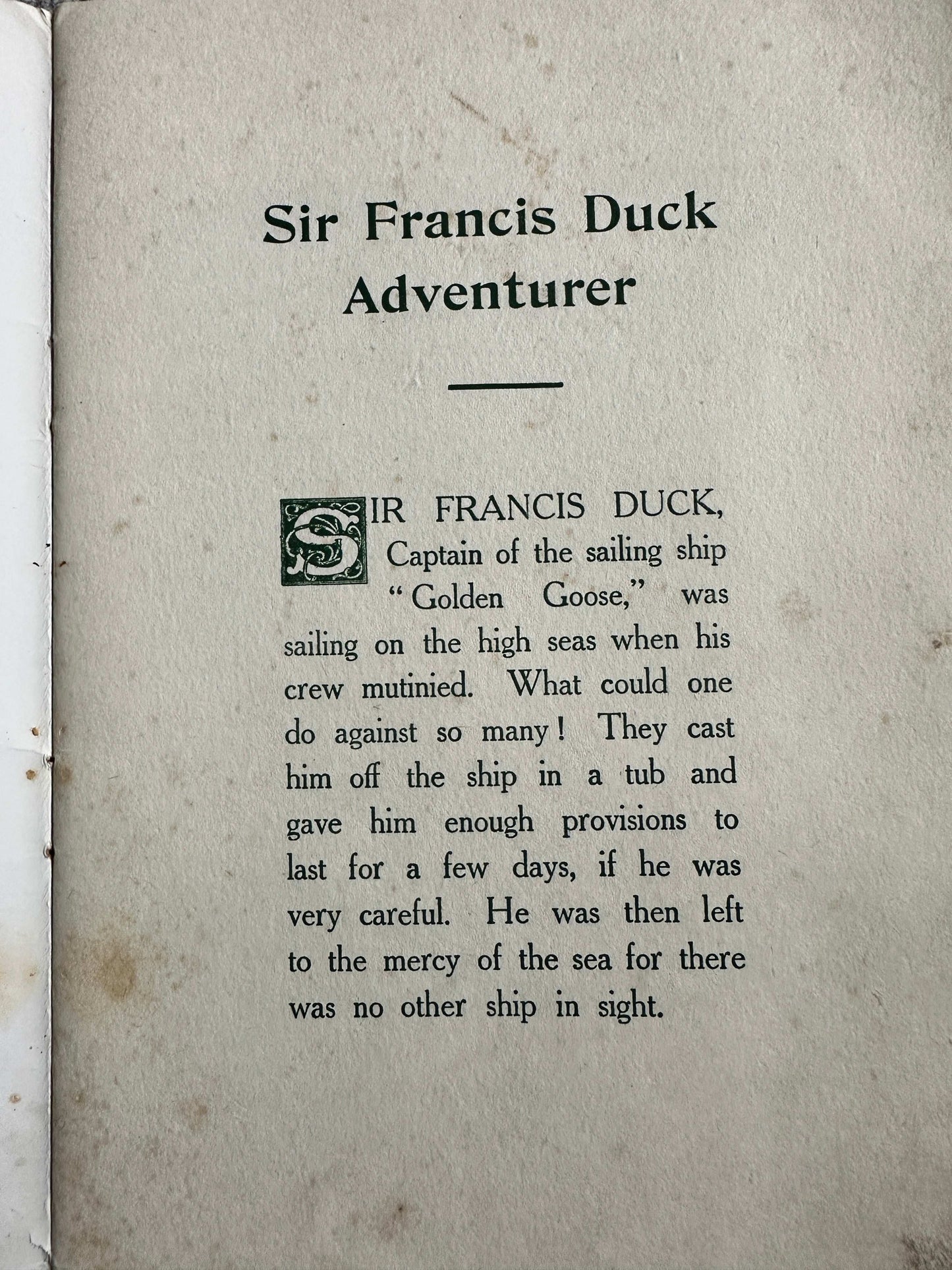 1916*1st* Sir Francis Duck Adventurer - Ernest Aris (Gale & Polden)