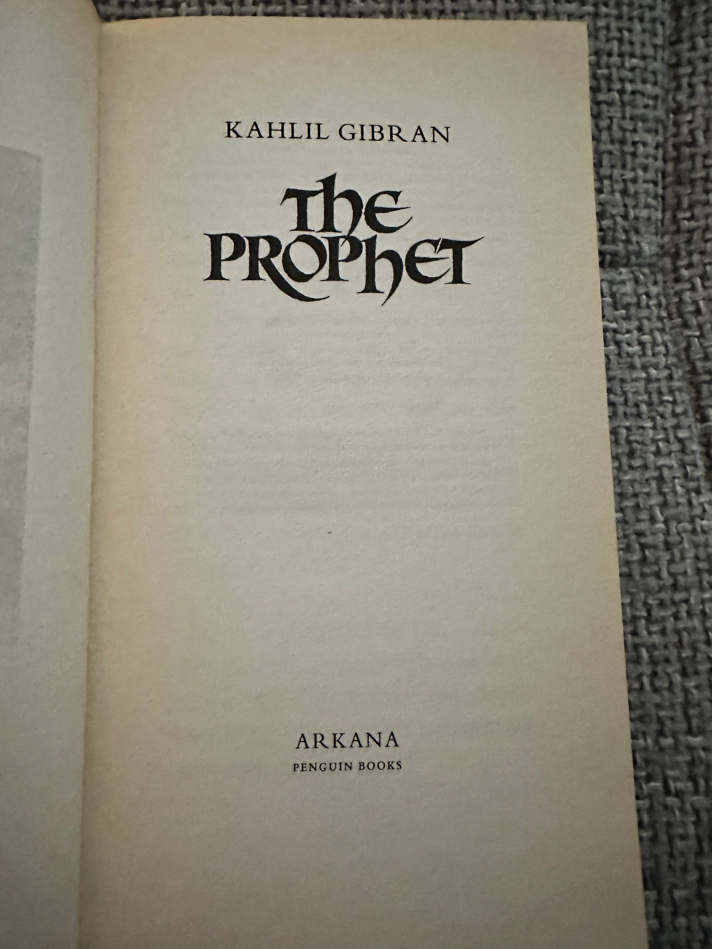 1992 The Prophet - Kahlil Gibran(Penguin Arkana)