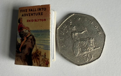 Five Fall Into Adventure 1:12 scale 2x3mm Opening Books. Very cute