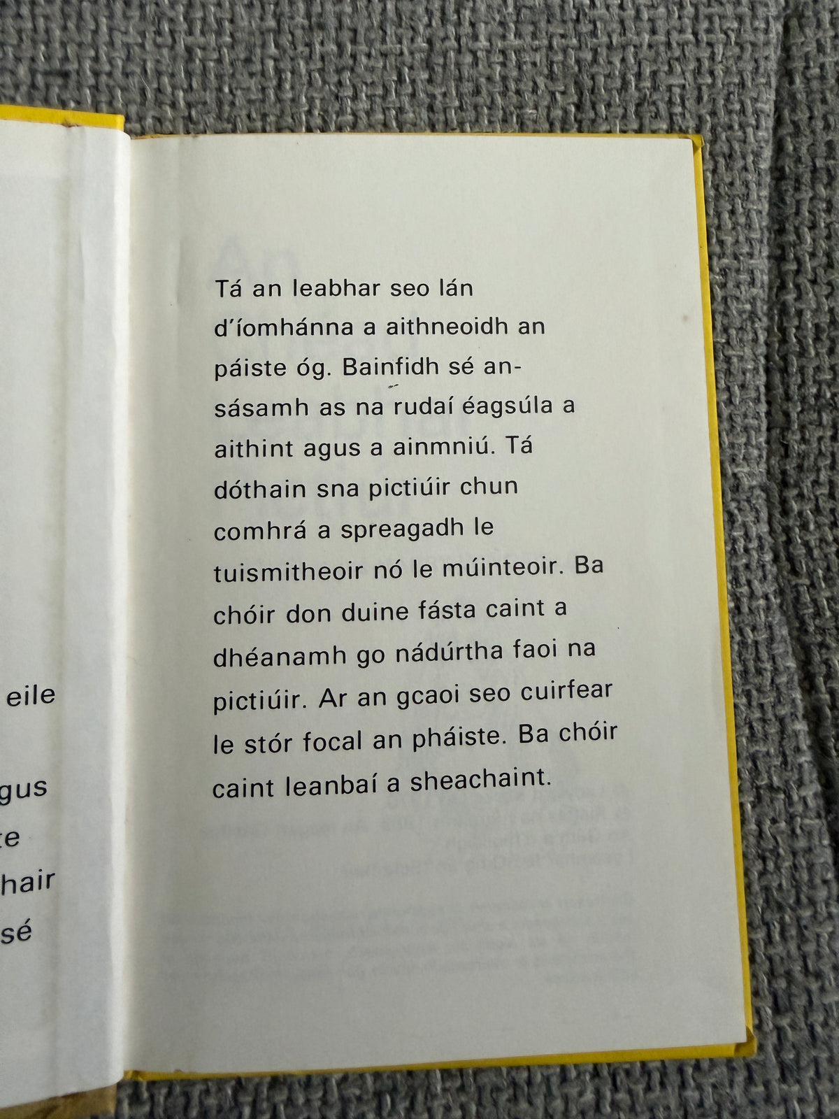 1985 An Chéad Leabhar Pictiúr (Irish Language) Ethel & Harry Wingfield (An Gúm Publisher)
