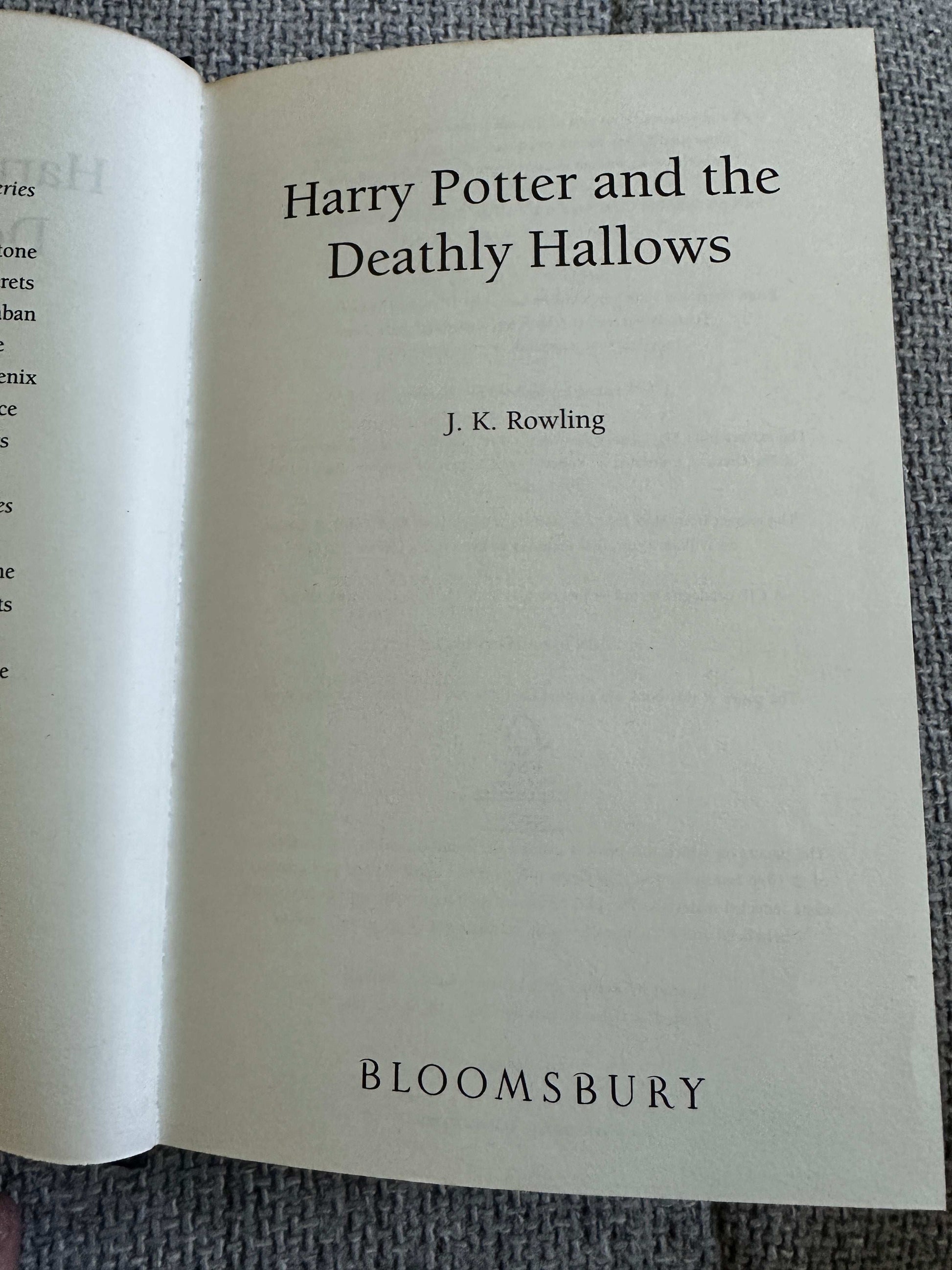 2007*1st* Harry Potter & The Deathly Hallows - J. K. Rowling (Bloomsbury)