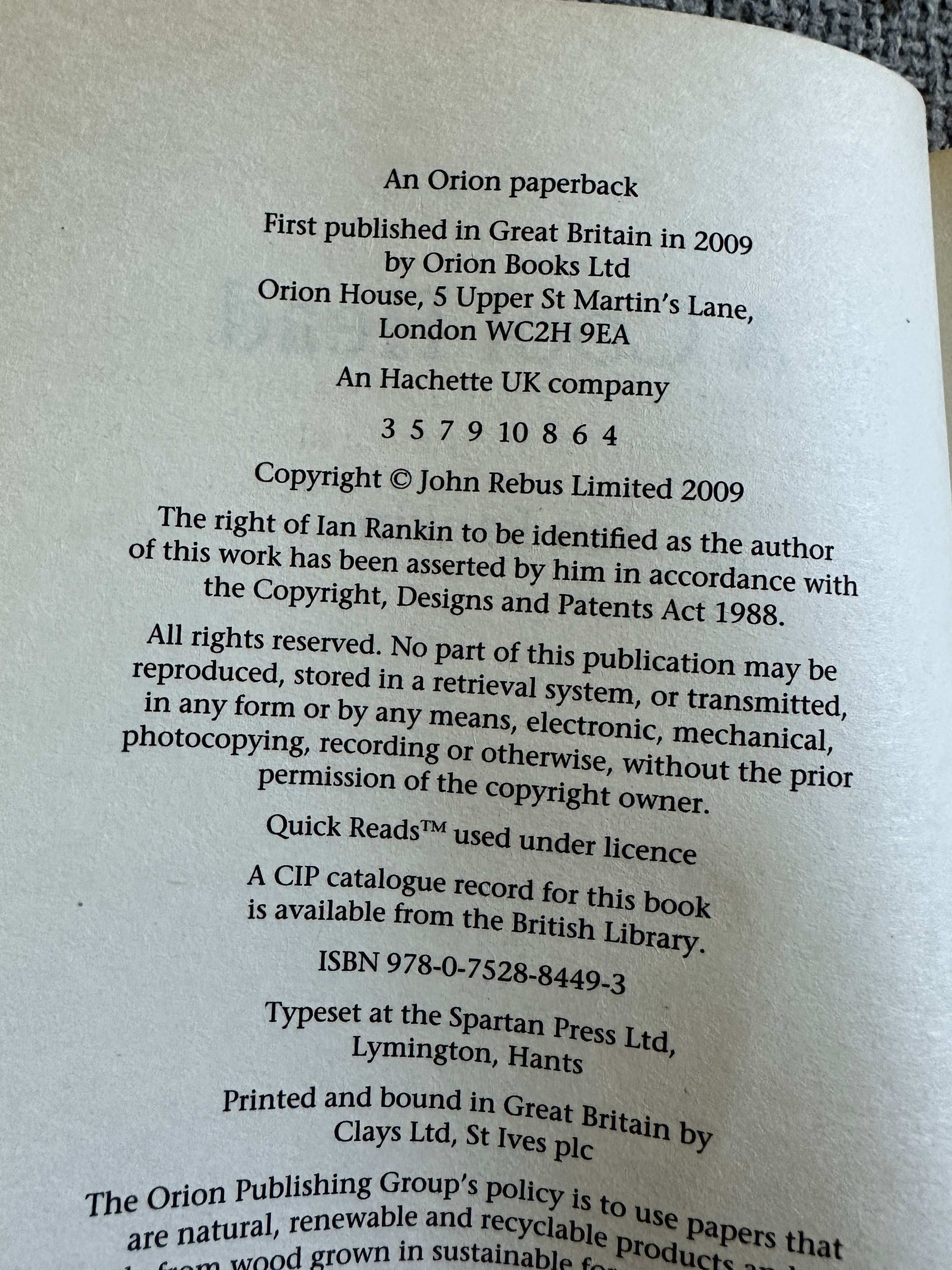 2009 A Cool Head - Ian Rankin (Orion)