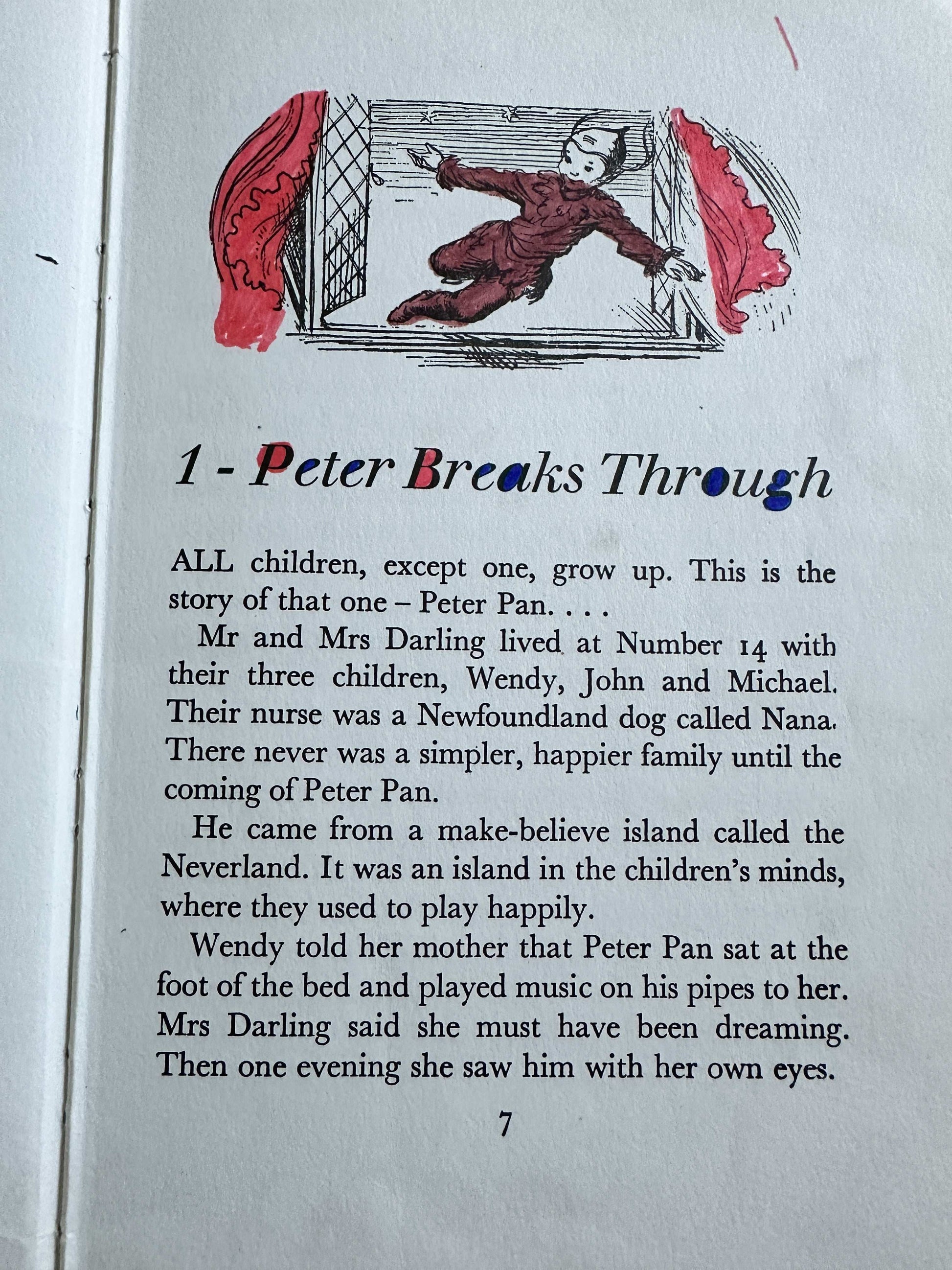 1971 The Nursery Peter Pan - J. M. Barrie (Mabel Lucie Attwell & J. S. Goodall Illust) Brockhampton Press