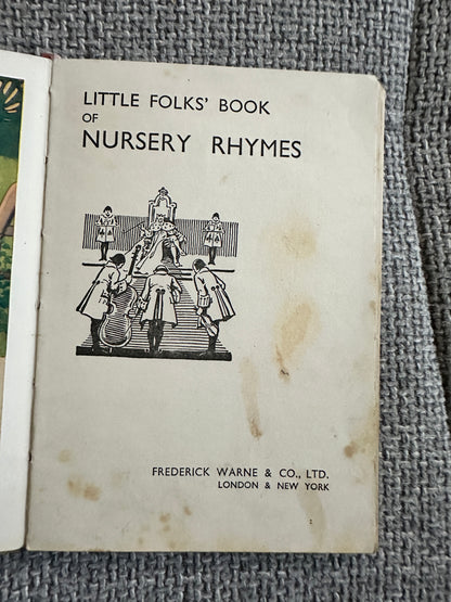 1948 Little Folks Book Of Nursery Rhymes(Frederick Warne & Co Ltd)