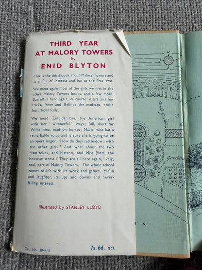 1953 Third Year At Malory Towers - Enid Blyton (Stanley Lloyd illust) Methuen & Co. Ltd.