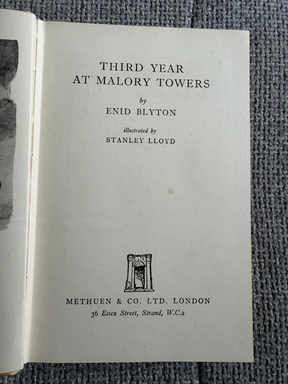 1953 Third Year At Malory Towers - Enid Blyton (Stanley Lloyd illust) Methuen & Co. Ltd.