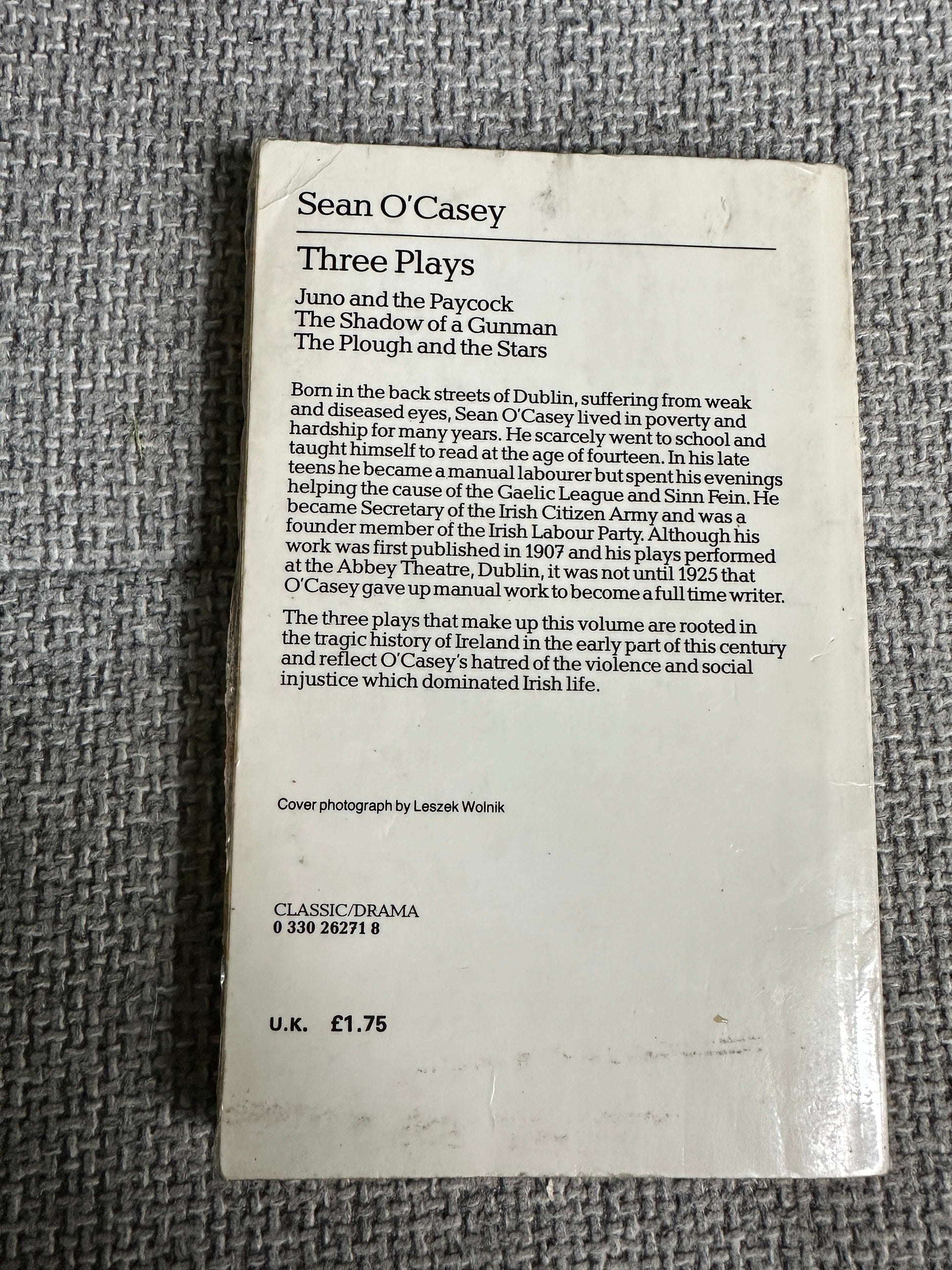 1982 Three Plays: Juno & The Paycock, The Shadow Of A Gunman, The Plough & The Stars - Sean O’Casey (Pan Classics)