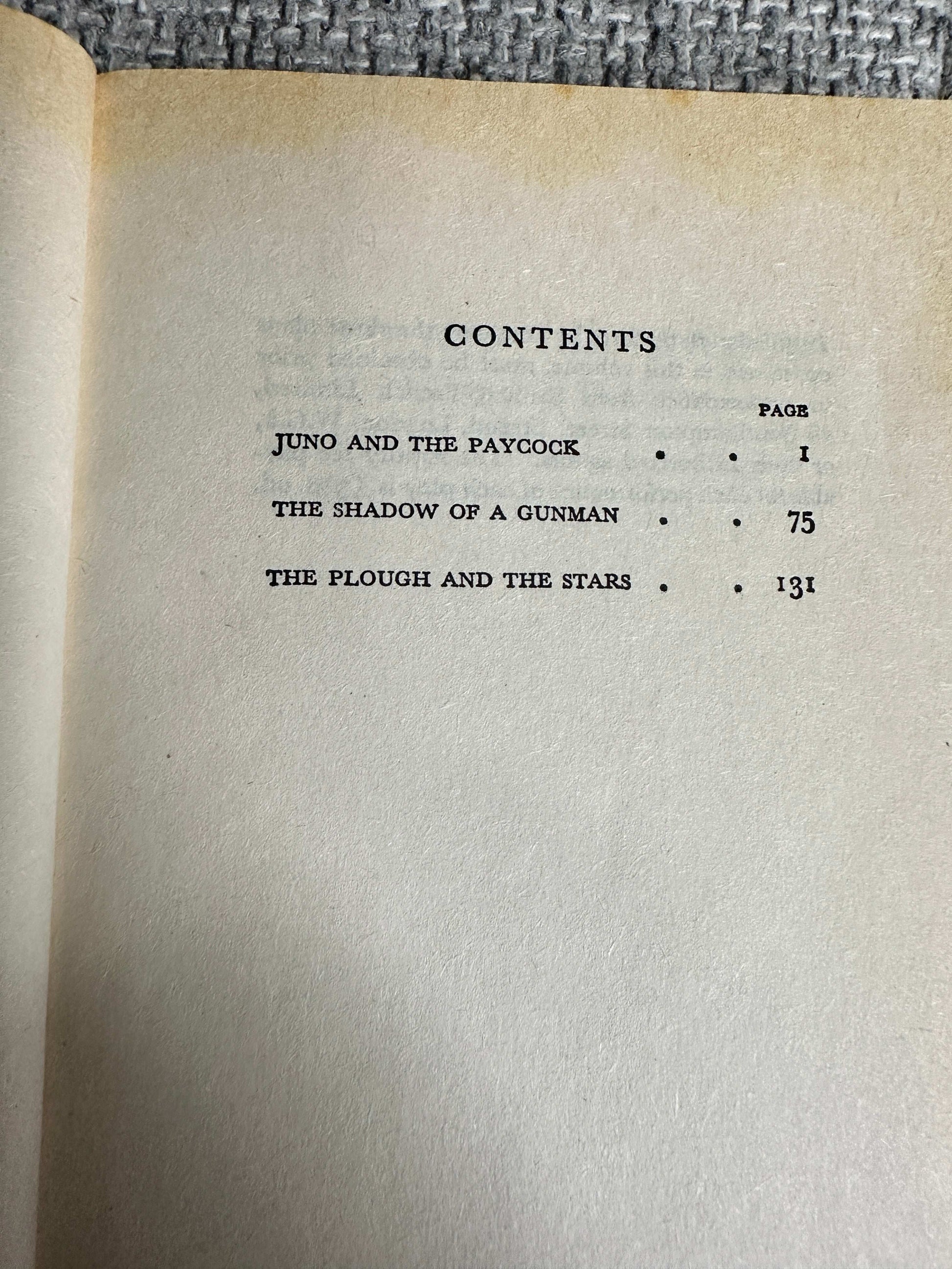 1982 Three Plays: Juno & The Paycock, The Shadow Of A Gunman, The Plough & The Stars - Sean O’Casey (Pan Classics)