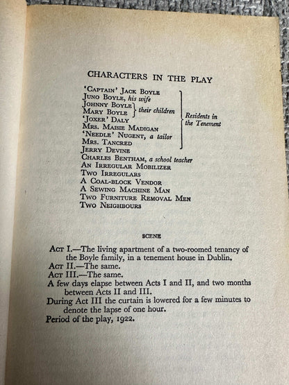 1982 Three Plays: Juno & The Paycock, The Shadow Of A Gunman, The Plough & The Stars - Sean O’Casey (Pan Classics)