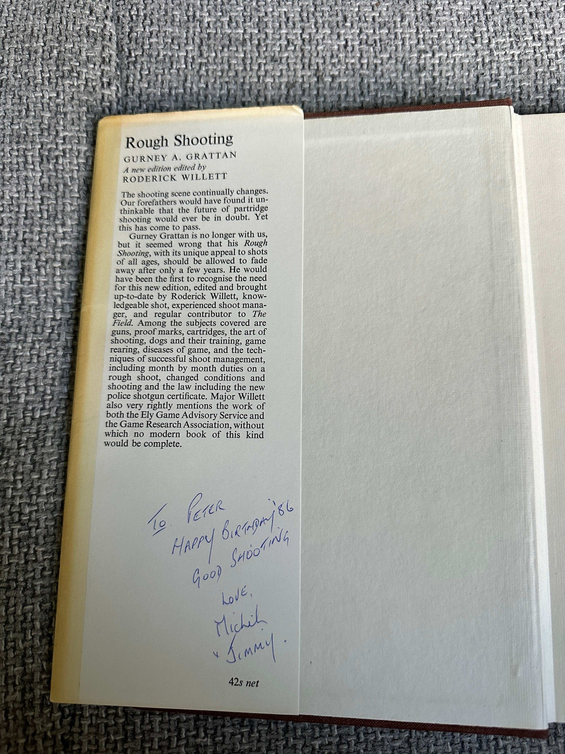 1968 Rough Shooting - Gurney A. Grattan & Roderick Willett (Faber & Faber