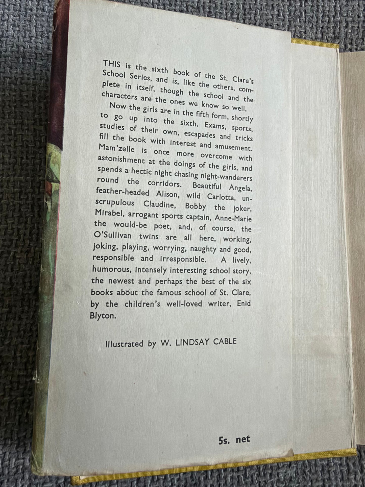 1947 Fifth Formers Of St. Clare’s - Enid Blyton (W. Lindsay Cable illust) Methuen & Co. Ltd
