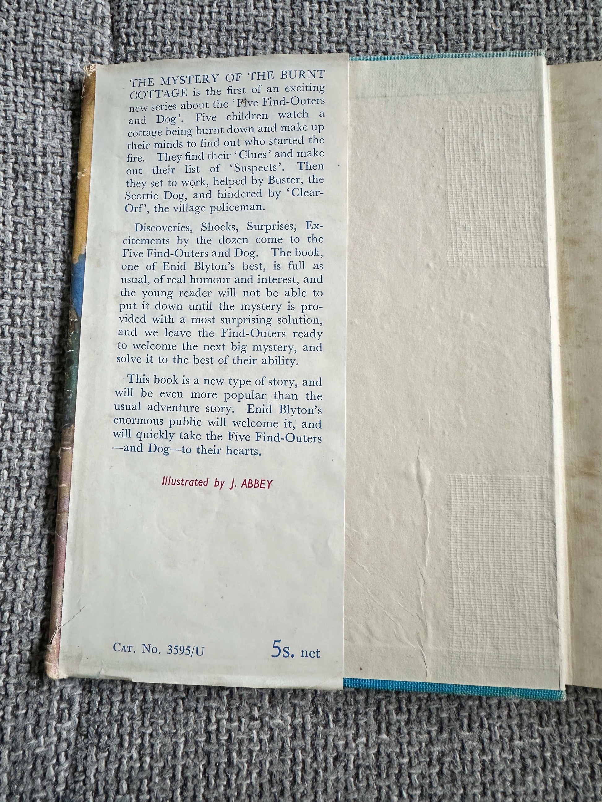 1947 The Mystery Of The Burnt Cottage - Enid Blyton (J. Abbey Illust) Methuen & Co Ltd)