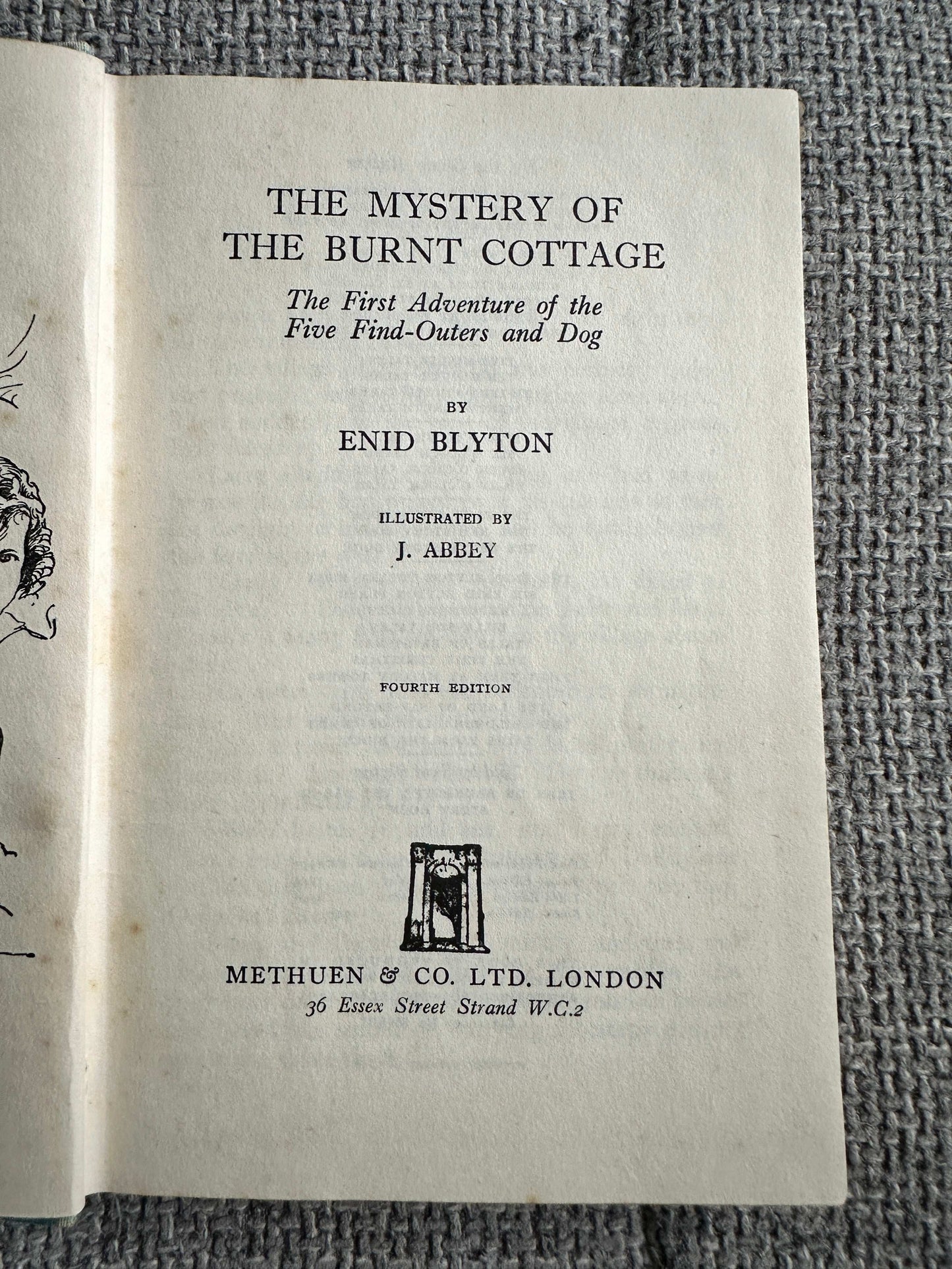 1947 The Mystery Of The Burnt Cottage - Enid Blyton (J. Abbey Illust) Methuen & Co Ltd)