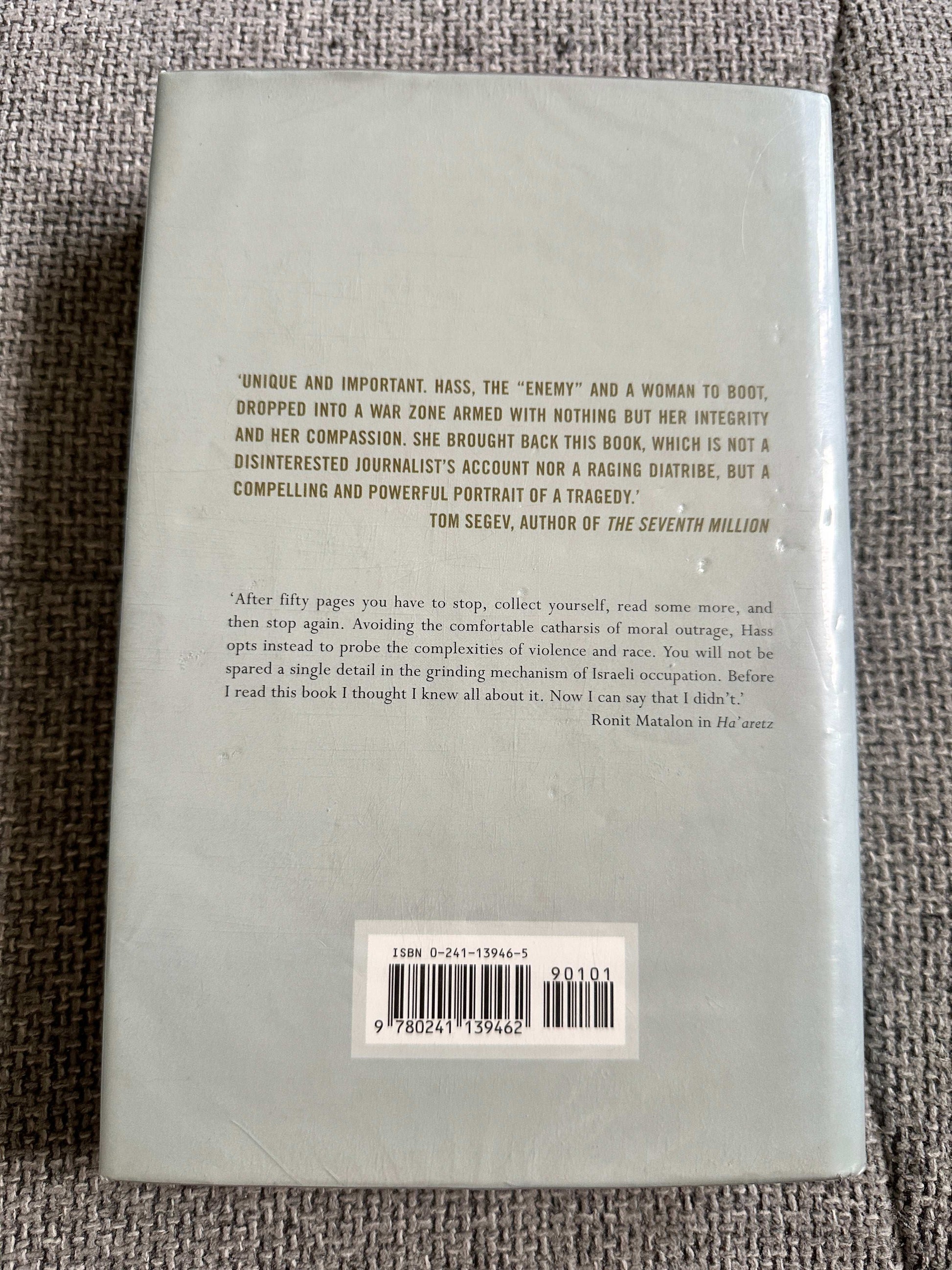 1999*1st* Drinking The Sea At Gaza: Days & Nights In A Land Under Seige - Amira Hass (Hamish Hamilton)