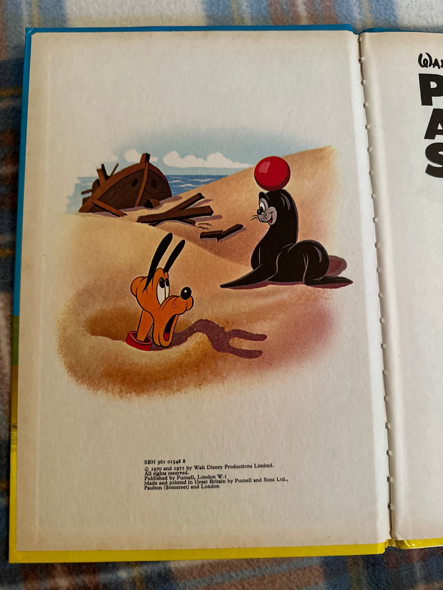 1971 Pluto At The Seaside(Walt Disney) Jocelyn Phillips(Purnell Publishers)