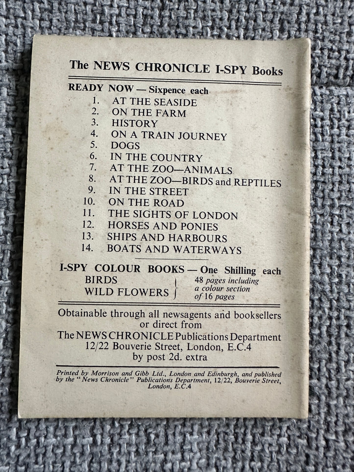 1950’s I-Spy Boats & Waterways(News Chronicle) No14