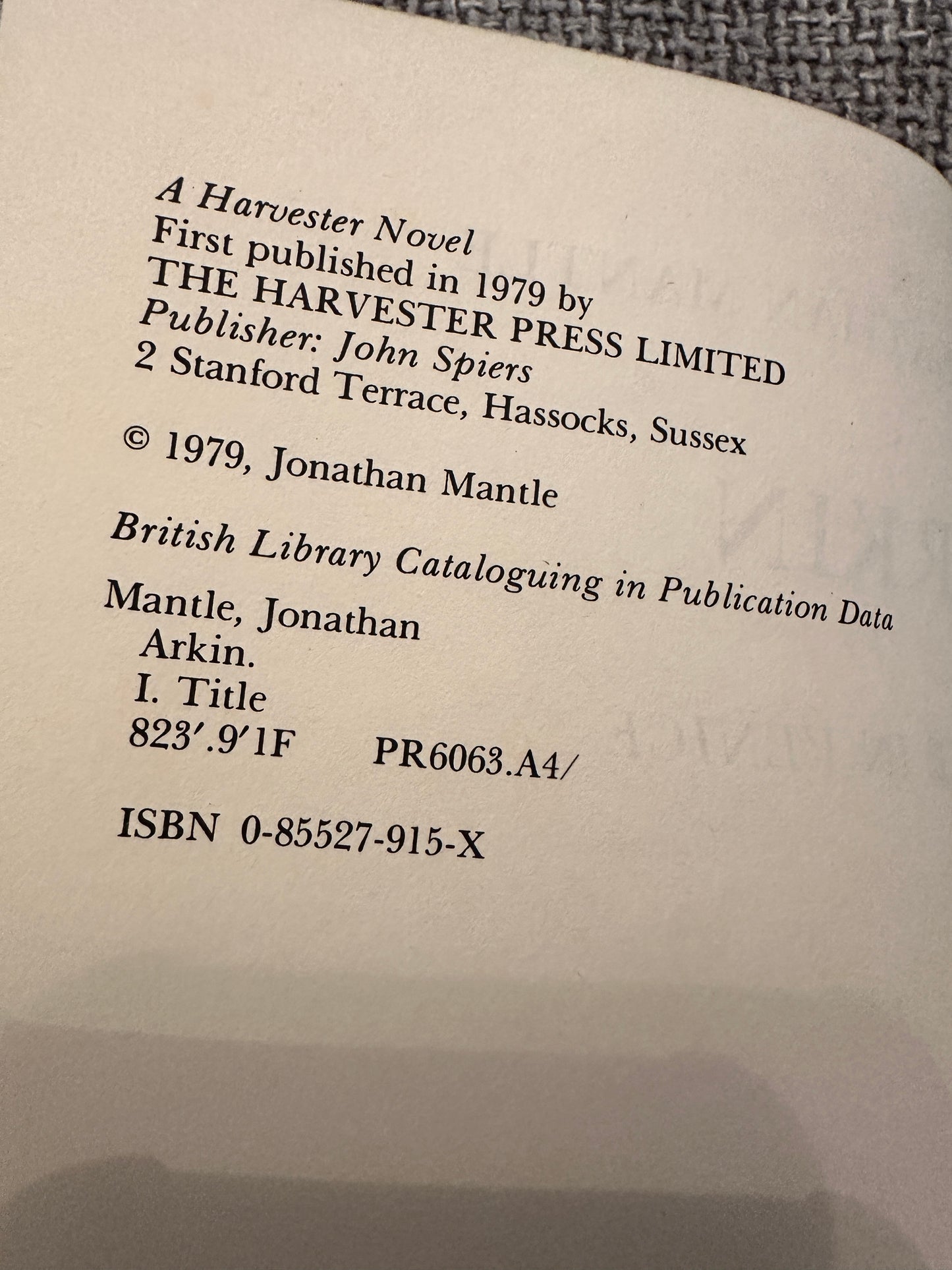 1979*Press Review Copy 1st* Arkin: Life In Venice - Jonathan Mantle(Harvester Press)