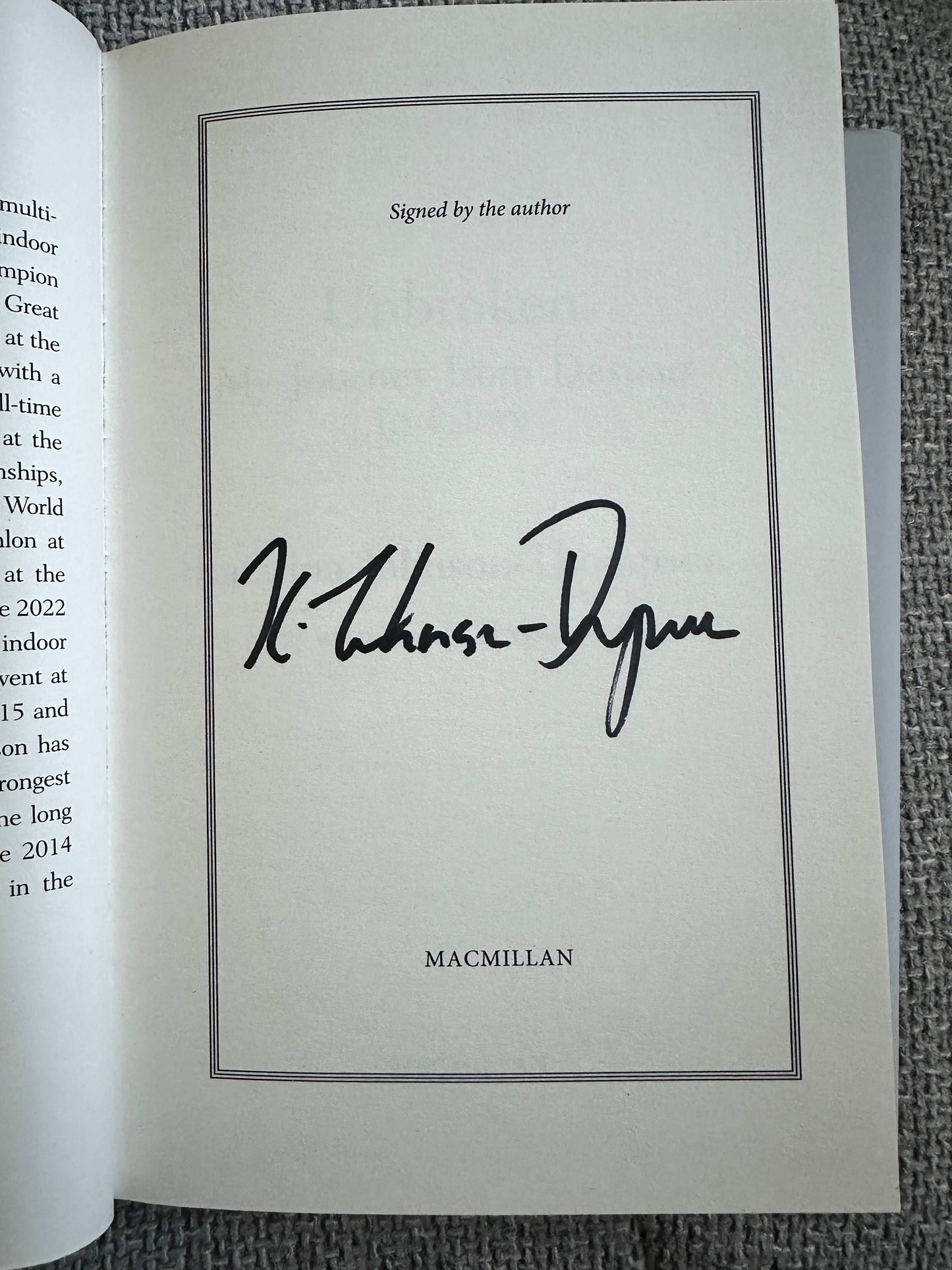 2024*SIGNED 1st* Unbroken: My Journey From Despair To Glory - Katarina Johnson - Thompson (MacMillan)