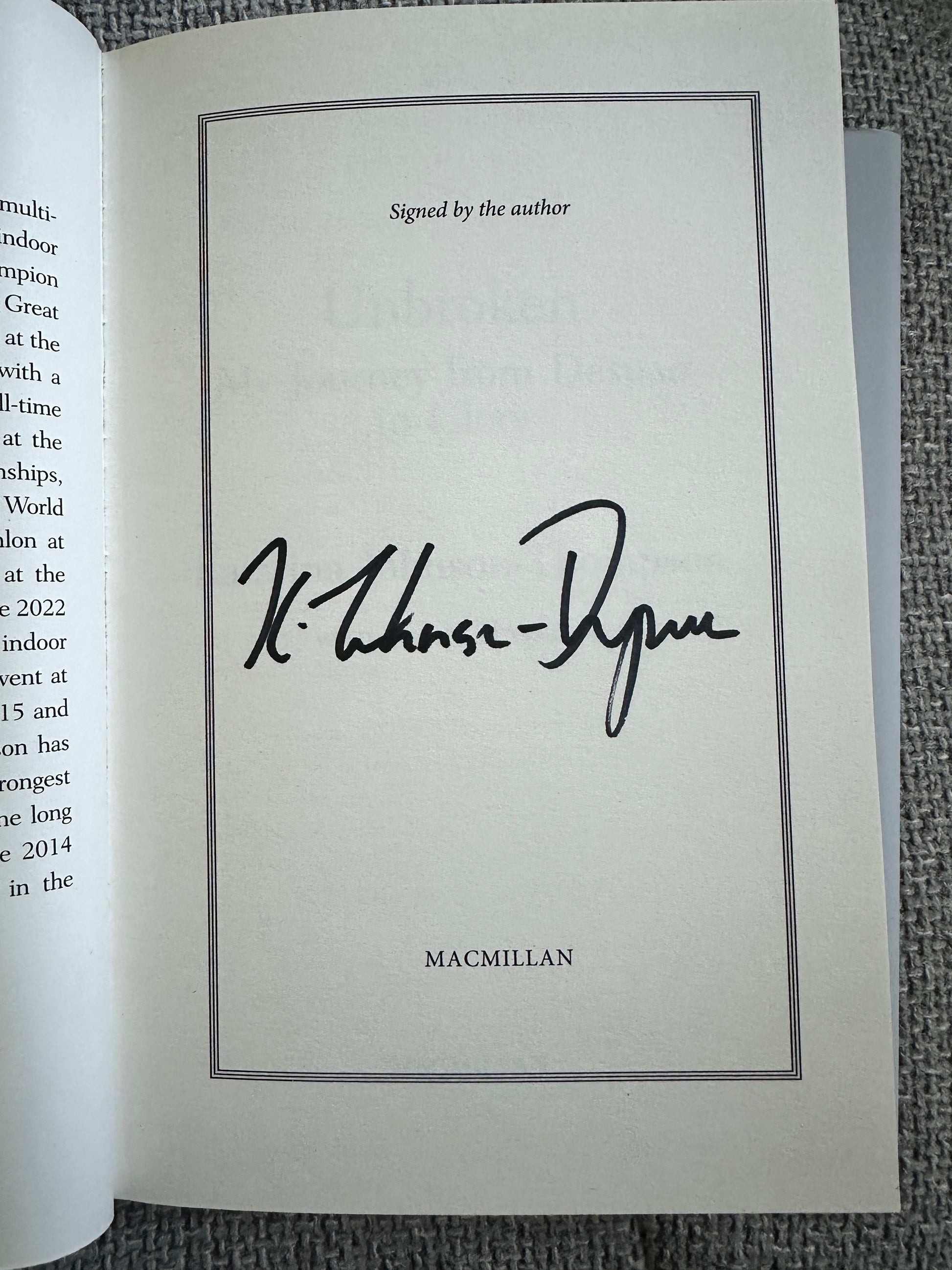 2024*SIGNED 1st* Unbroken: My Journey From Despair To Glory - Katarina Johnson - Thompson (MacMillan)